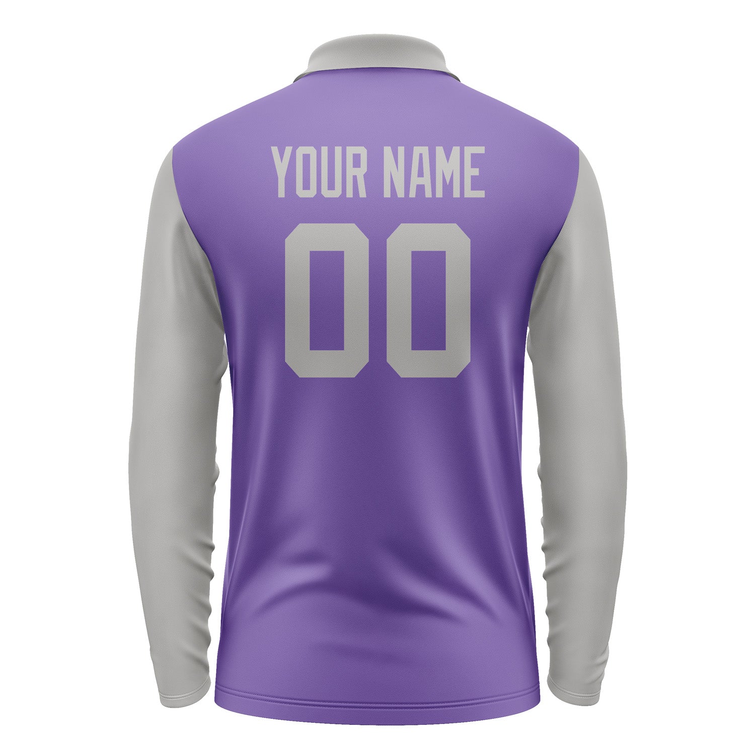 Custom Light Purple Gray Long Sleeve Polo Shirt Pl230404B104