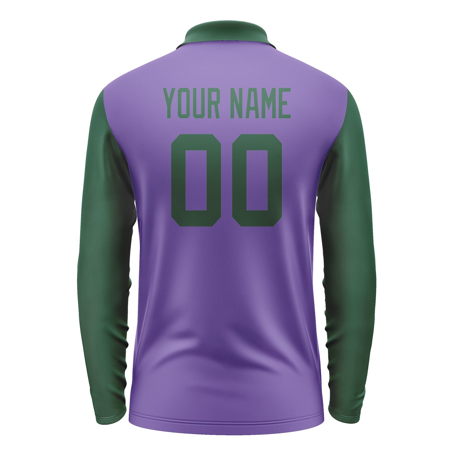 Custom Light Purple Green Long Sleeve Polo Shirt Pl230505B105