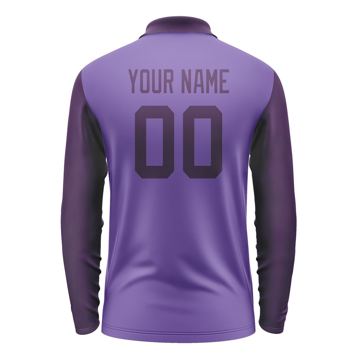 Custom Light Purple Purple Long Sleeve Polo Shirt Pl230707B107