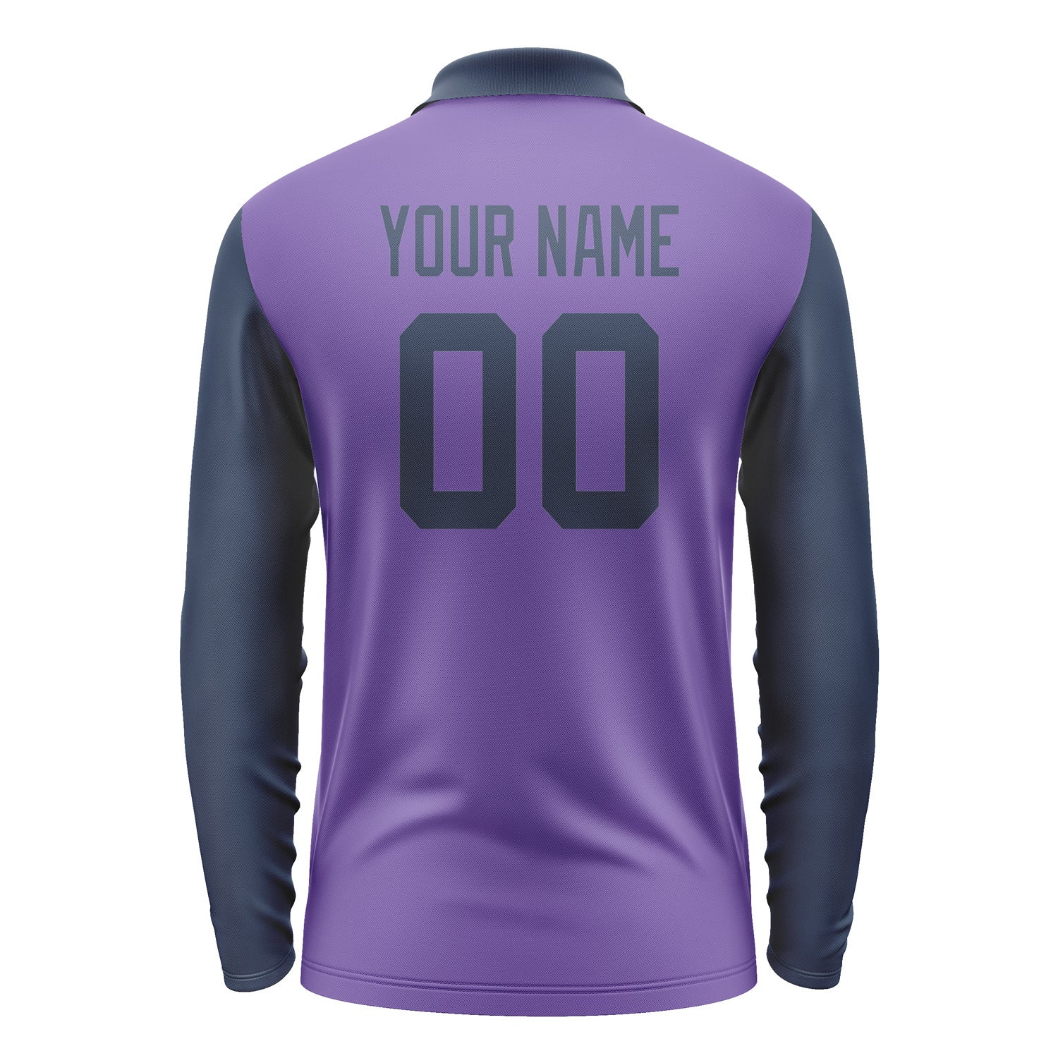 Custom Light Purple Blue Long Sleeve Polo Shirt Pl231010B110