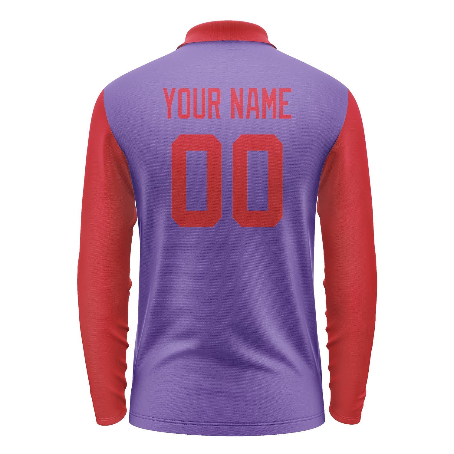 Custom Light Purple Red Long Sleeve Polo Shirt Pl231414B114