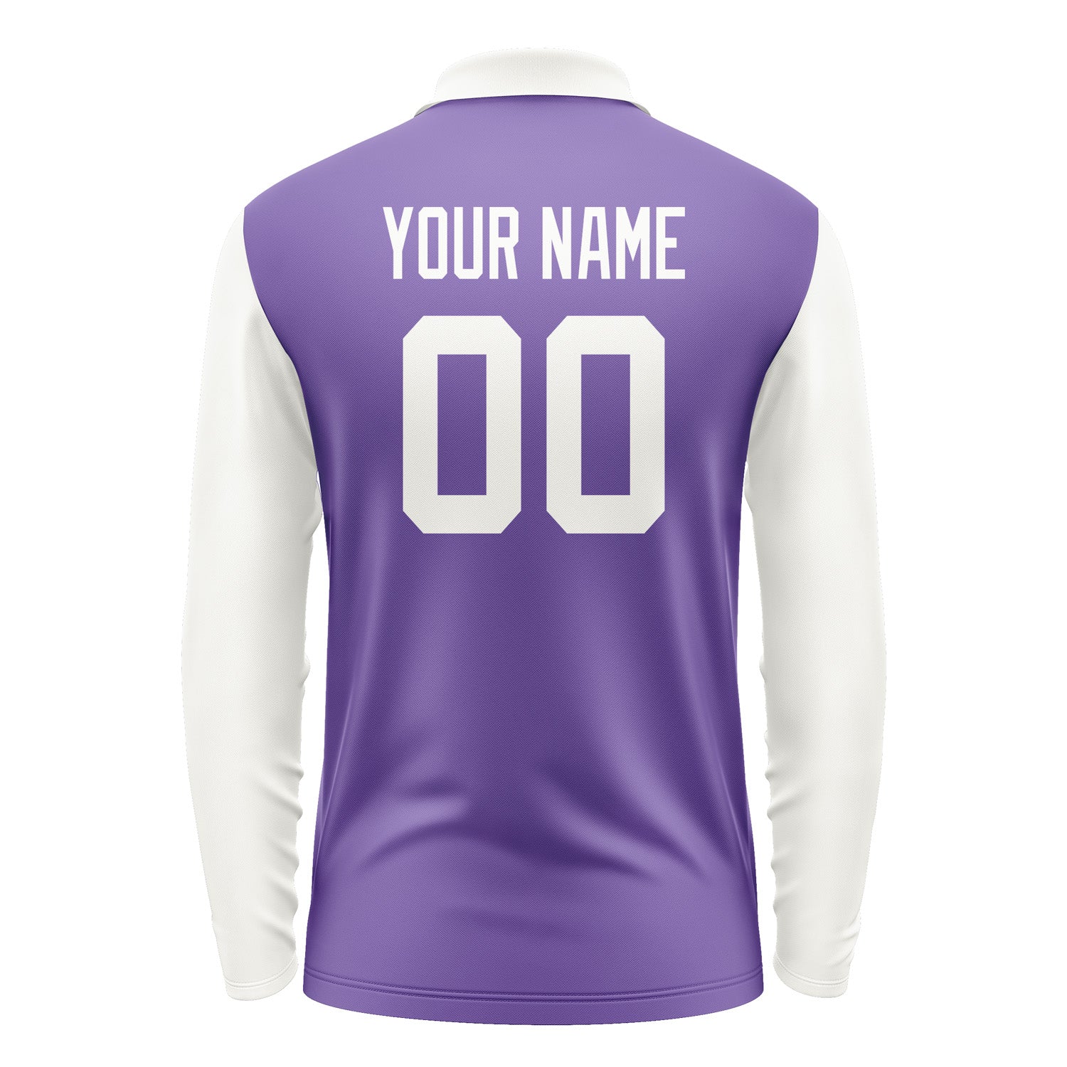 Custom Light Purple White Long Sleeve Polo Shirt Pl231818B118