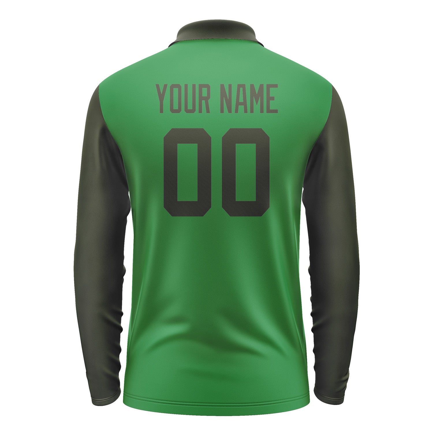 Custom Emerald Green Olive Long Sleeve Polo Shirt Pl240202B102