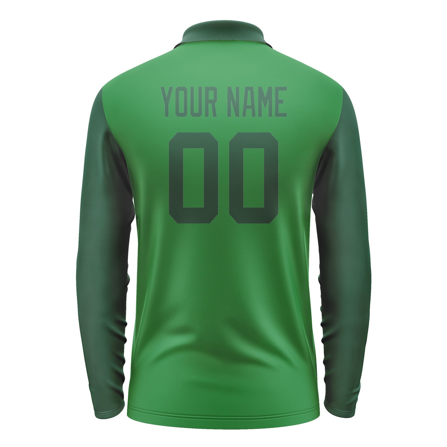 Custom Emerald Green Green Long Sleeve Polo Shirt Pl240505B105