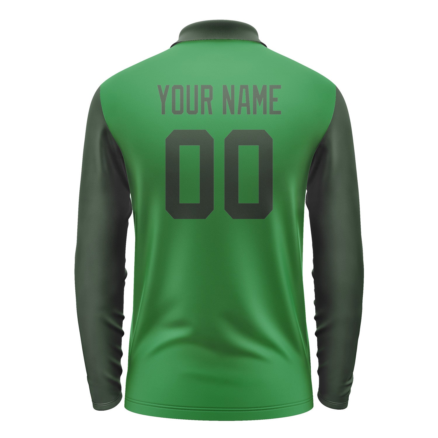 Custom Emerald Green Dark Green Long Sleeve Polo Shirt Pl240606B106