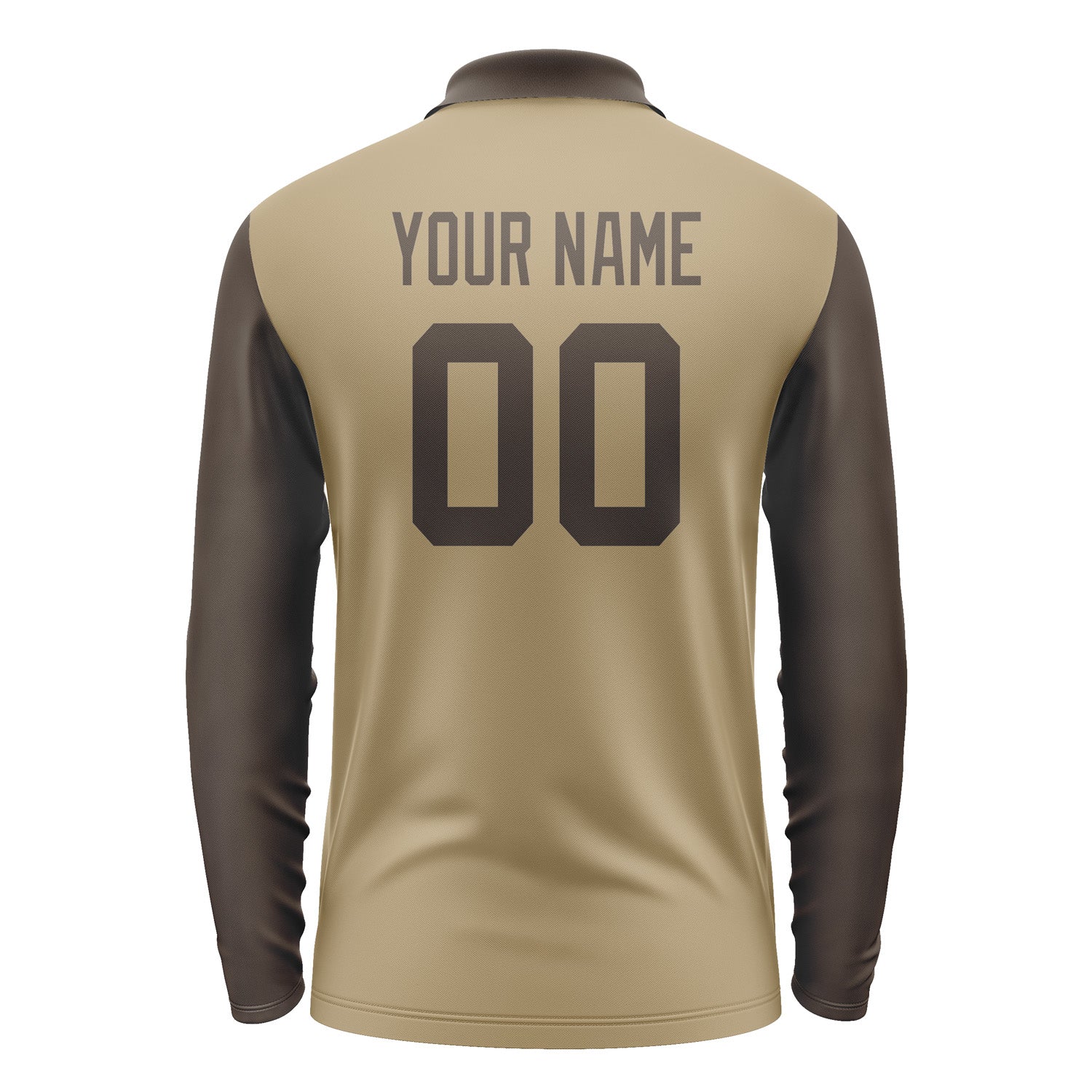 Custom Light Khaki Brown Long Sleeve Polo Shirt Pl250101B101
