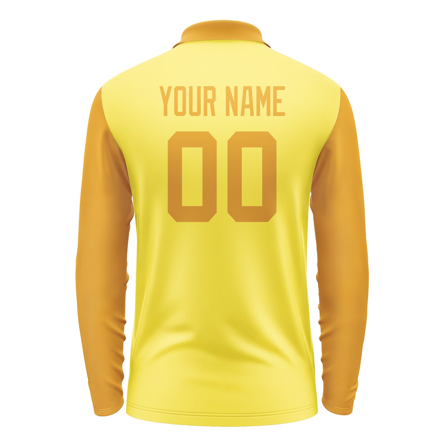 Custom Light Yellow Yellow Long Sleeve Polo Shirt Pl261919B119