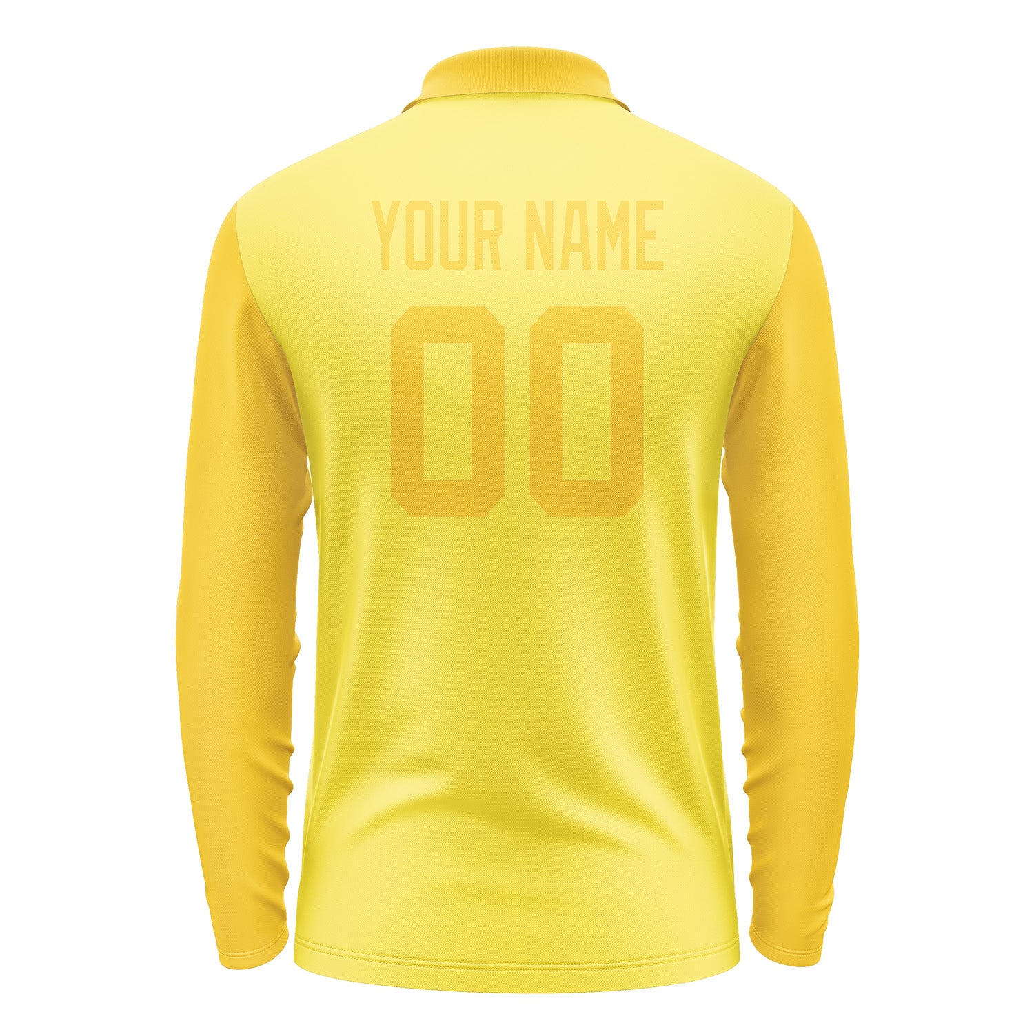 Custom Light Yellow Gold Long Sleeve Polo Shirt Pl263030B130