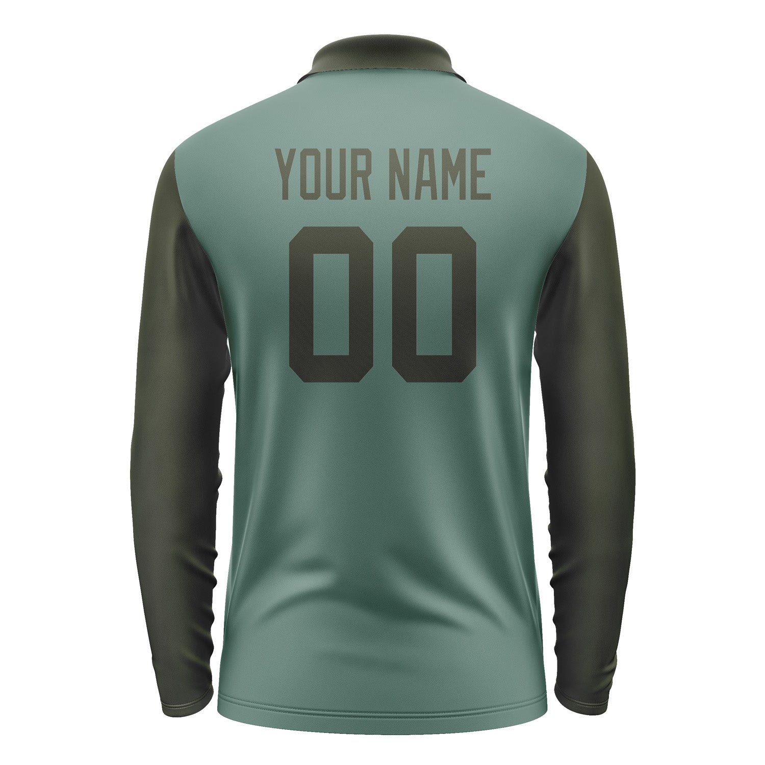 Custom Blue Green Olive Long Sleeve Polo Shirt Pl270202B102
