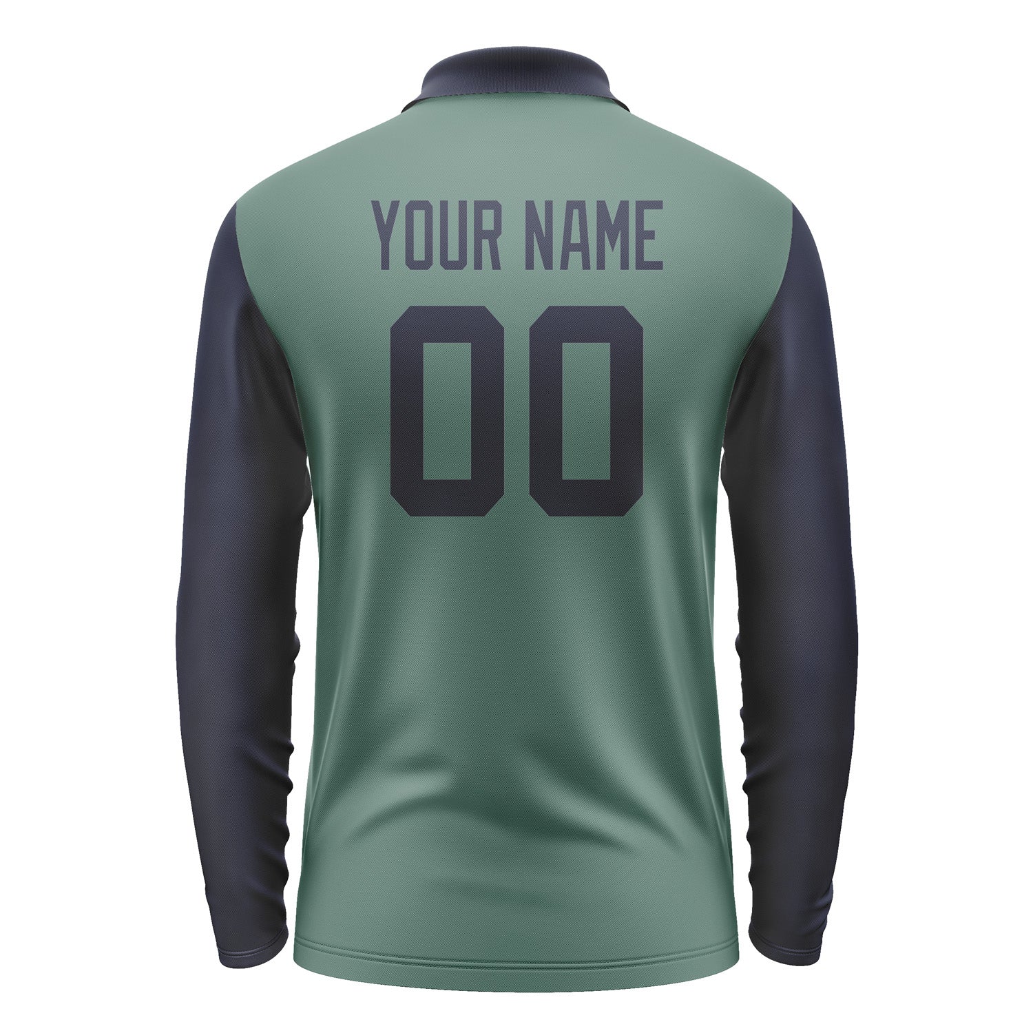Custom Blue Green Navy Long Sleeve Polo Shirt Pl271111B111