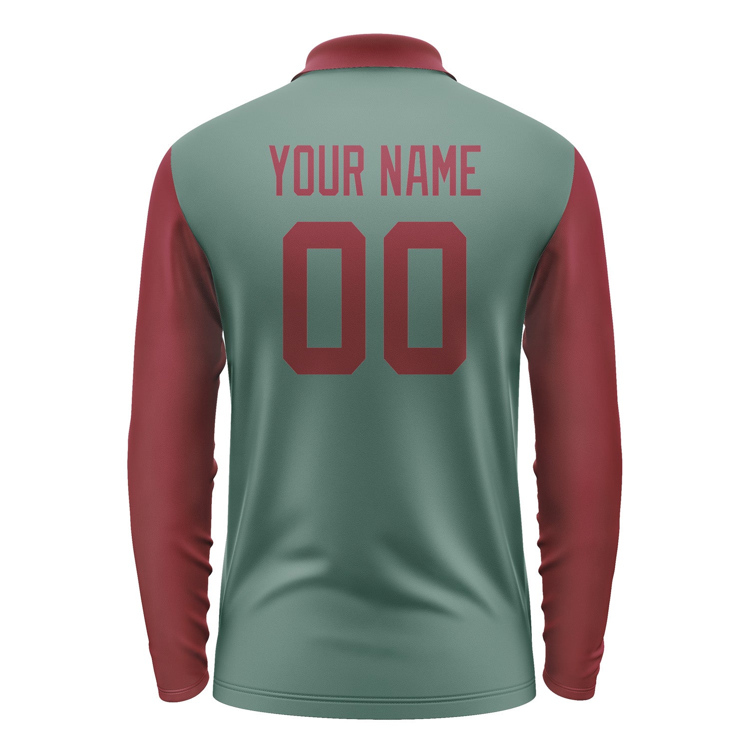 Custom Blue Green Crimson Red Long Sleeve Polo Shirt Pl271515B115
