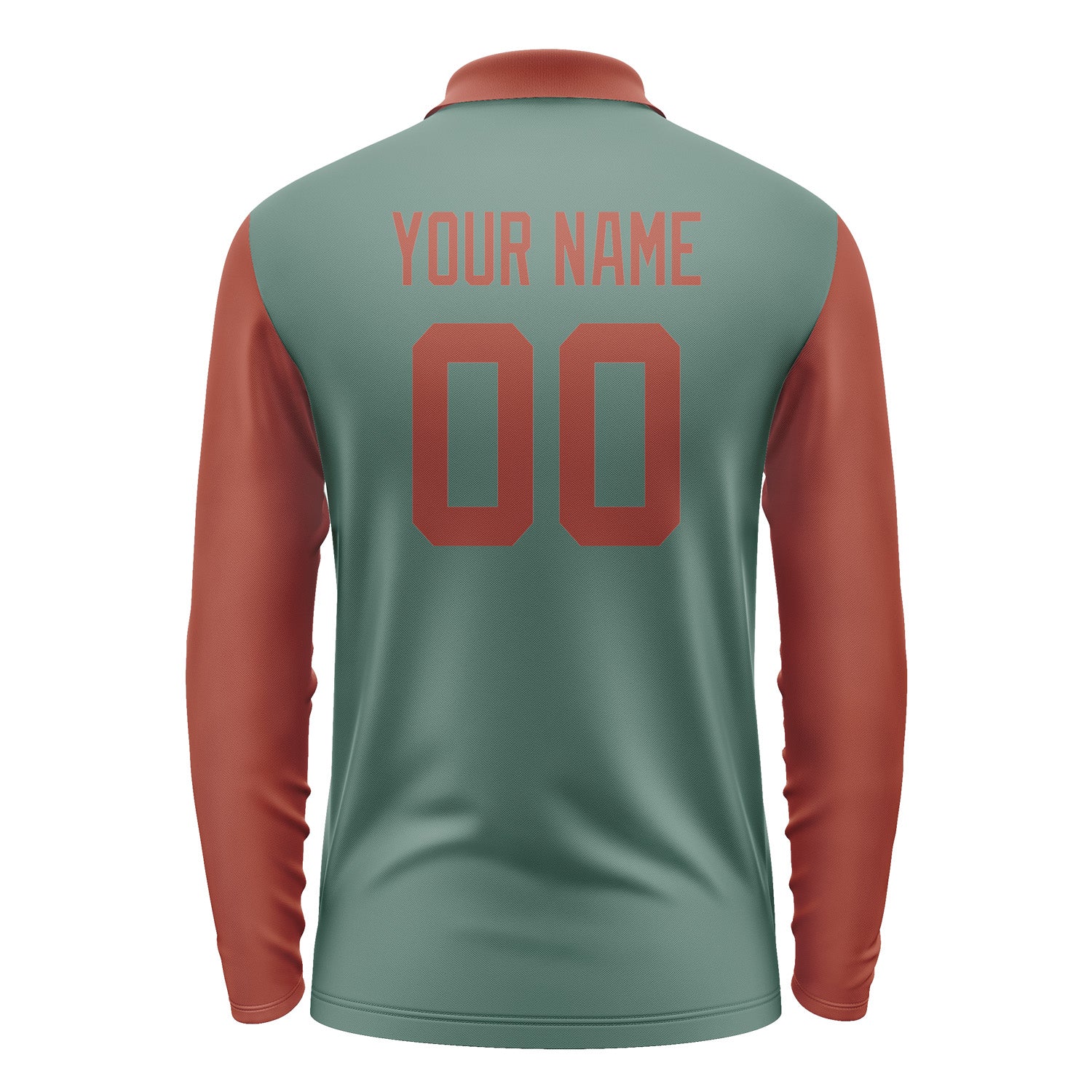 Custom Blue Green Coral Red Long Sleeve Polo Shirt Pl271616B116