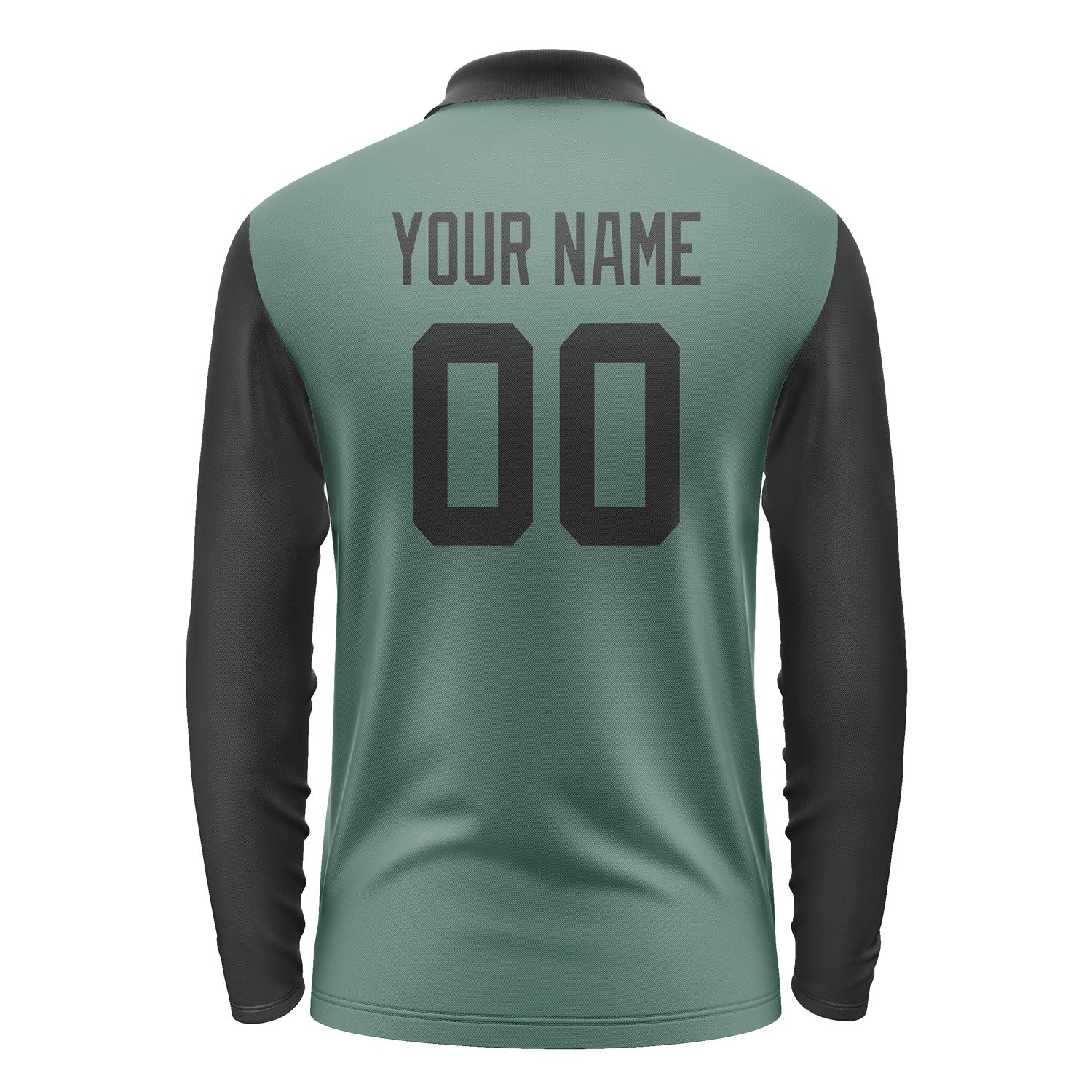 Custom Blue Green Black Long Sleeve Polo Shirt Pl271717B117
