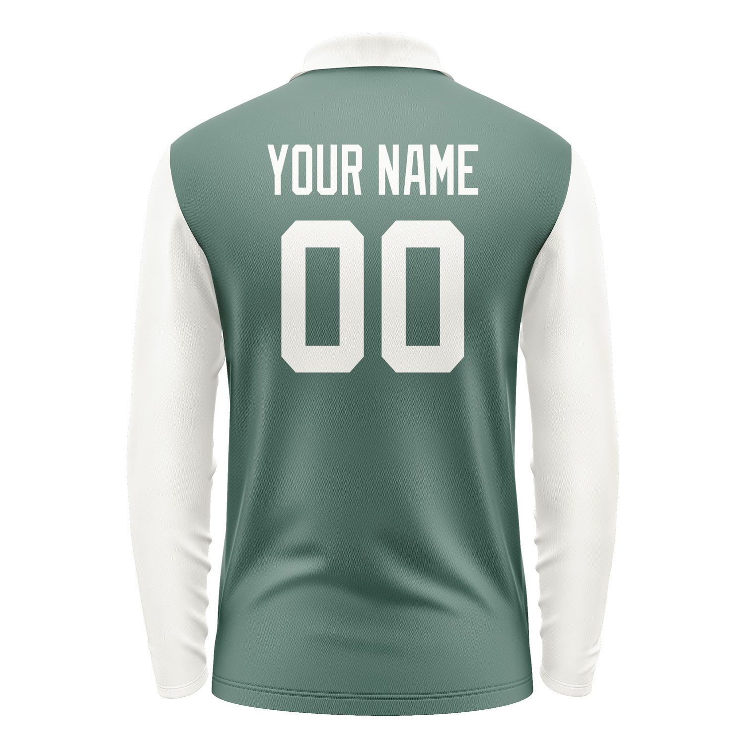 Custom Blue Green White Long Sleeve Polo Shirt Pl271818B118