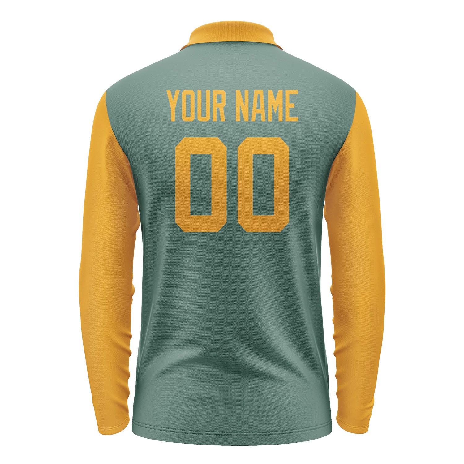 Custom Blue Green Yellow Long Sleeve Polo Shirt Pl271919B119