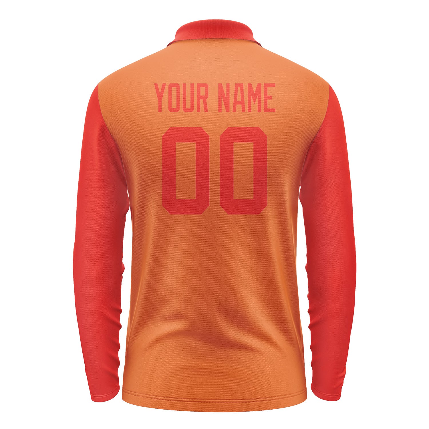 Custom Orange Orange Red Long Sleeve Polo Shirt Pl281212B112