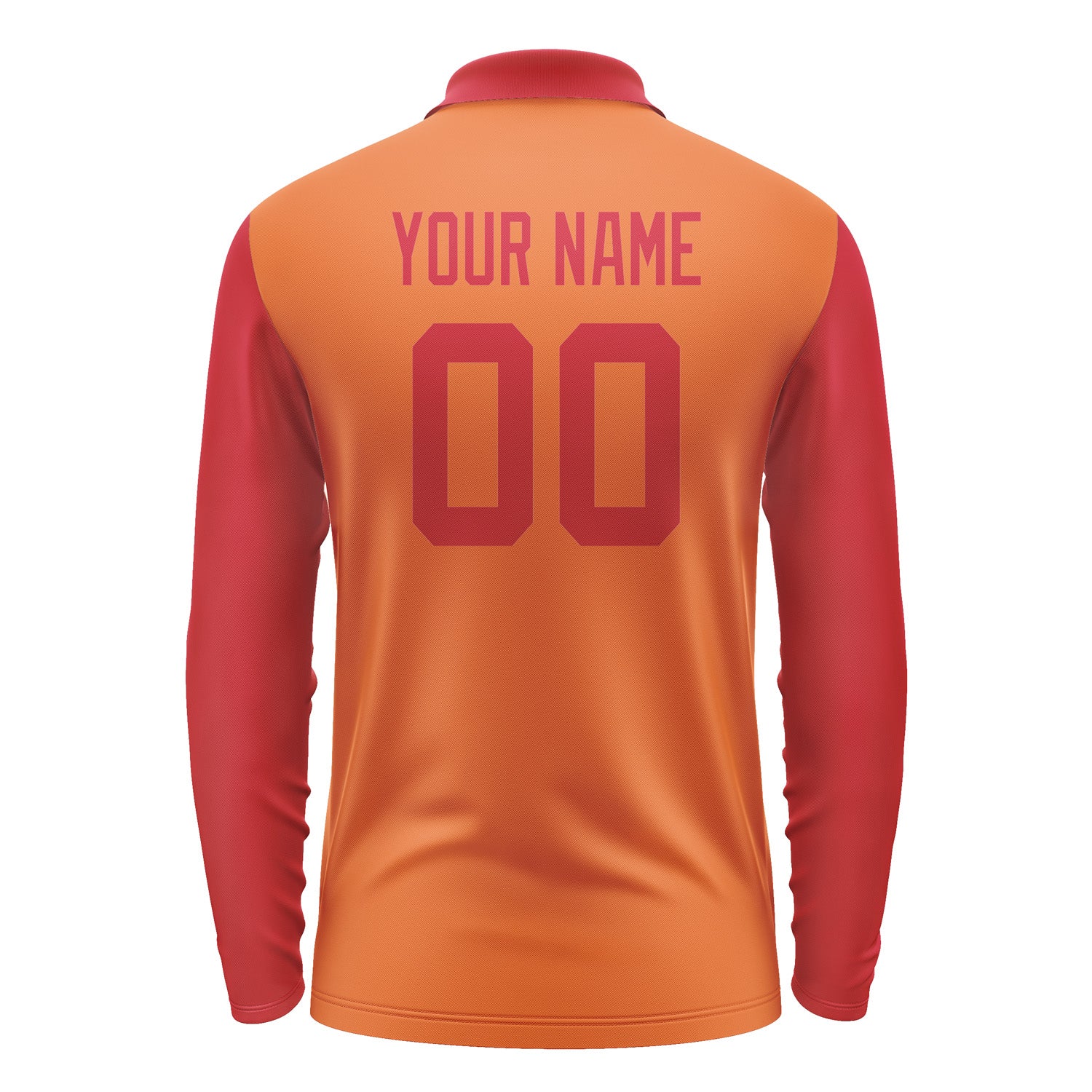 Custom Orange Red Long Sleeve Polo Shirt Pl281414B114