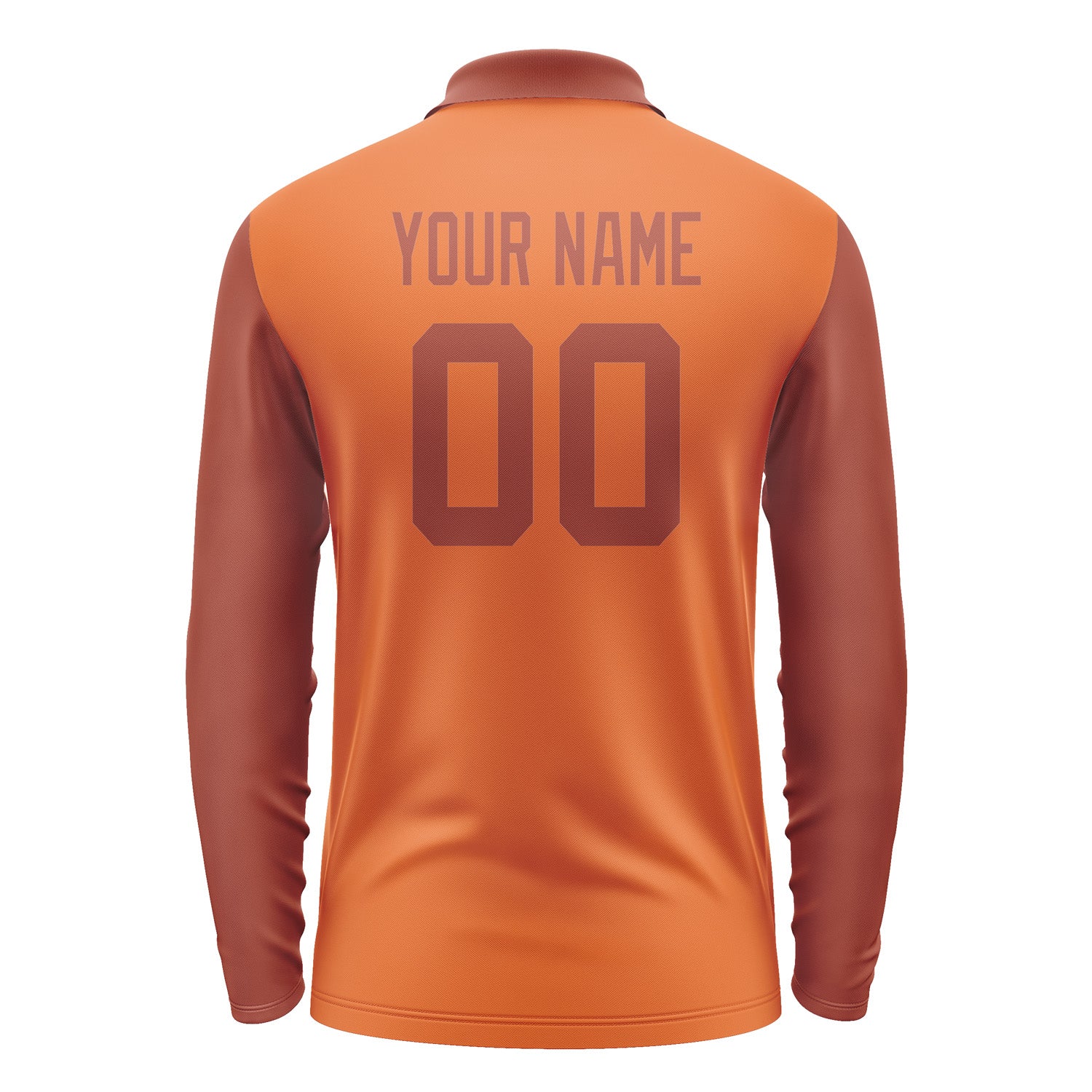 Custom Orange Coral Red Long Sleeve Polo Shirt Pl281616B116
