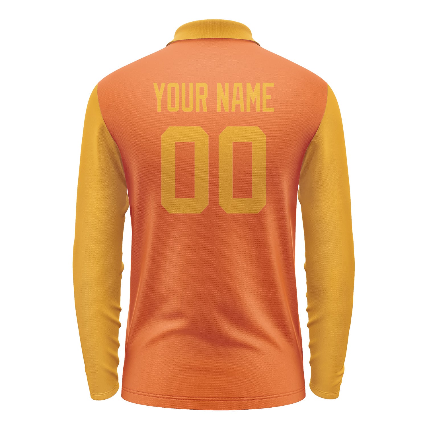 Custom Orange Yellow Long Sleeve Polo Shirt Pl281919B119