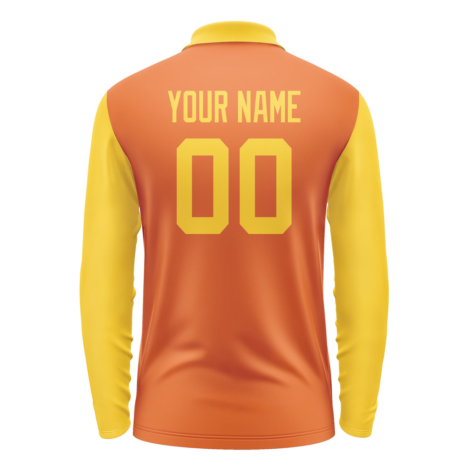 Custom Orange Gold Long Sleeve Polo Shirt Pl283030B130