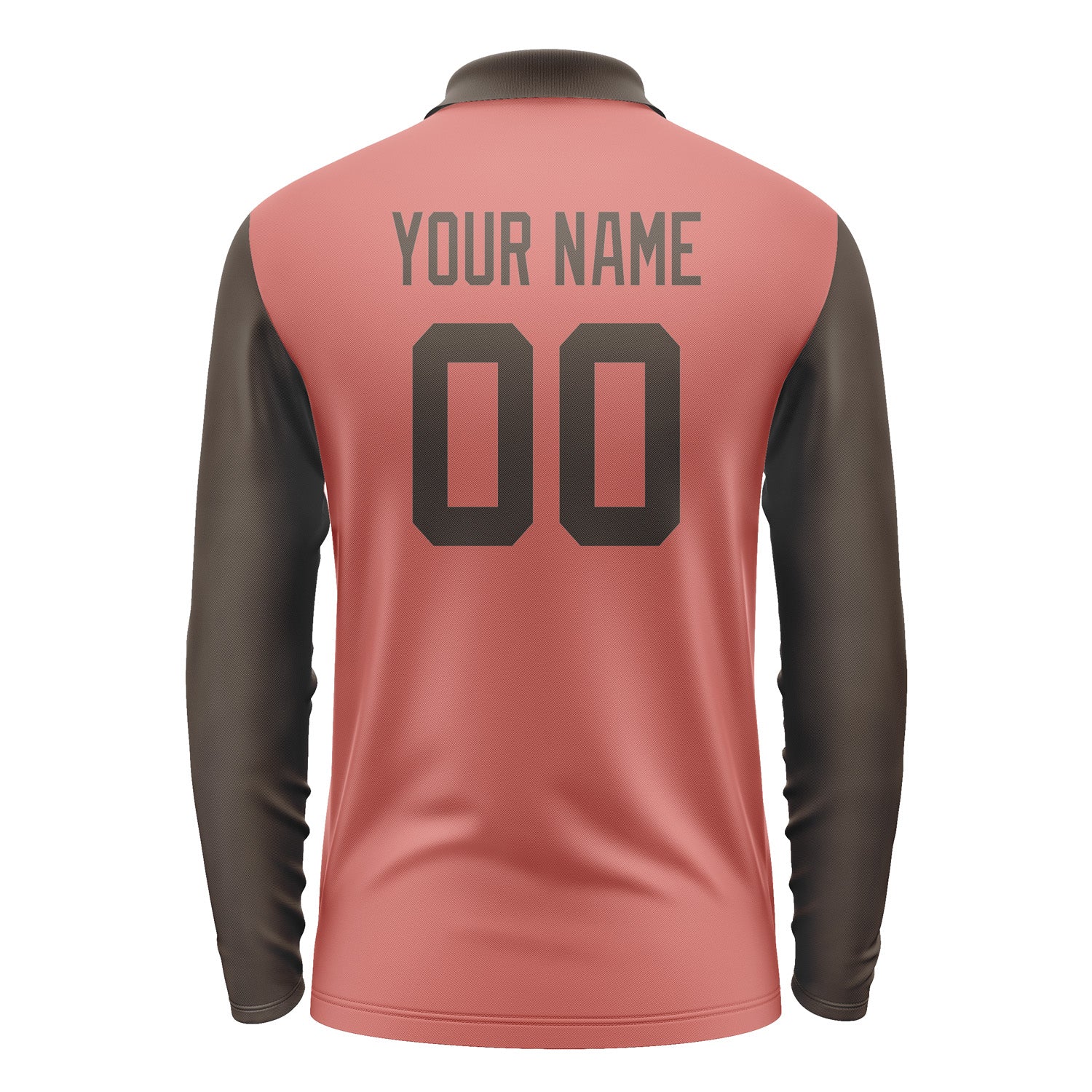 Custom Copper Rose Brown Long Sleeve Polo Shirt Pl290101B101