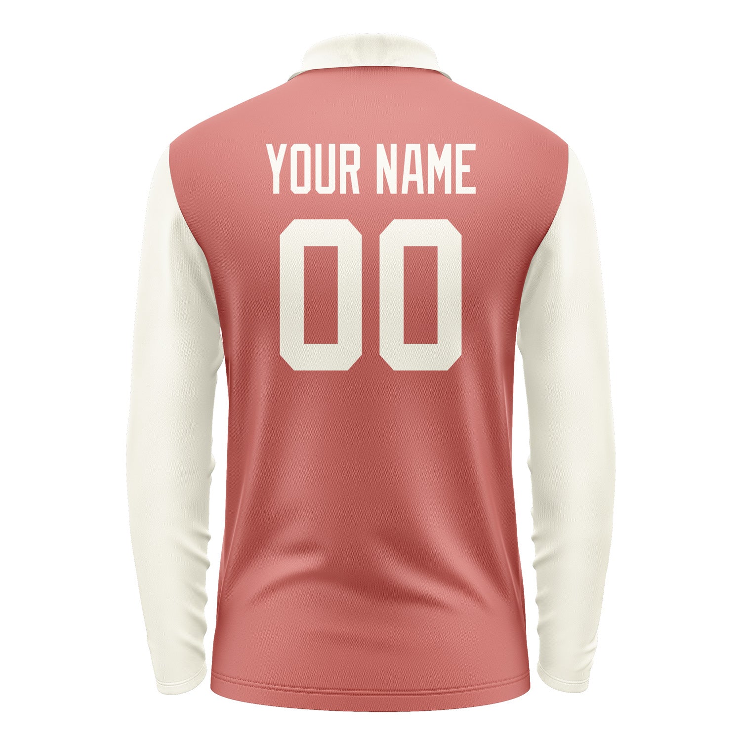 Custom Copper Rose Cream Long Sleeve Polo Shirt Pl290303B103
