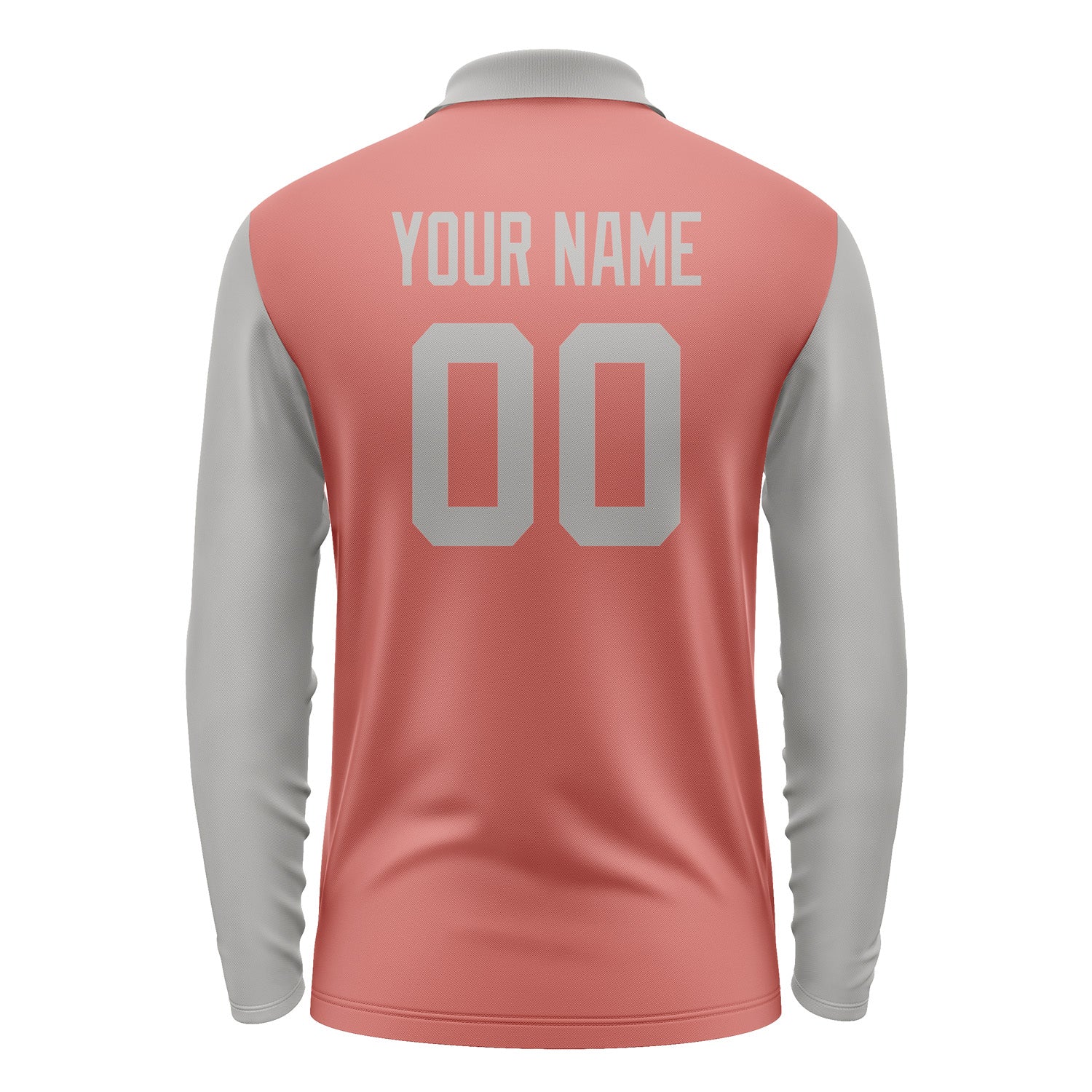 Custom Copper Rose Gray Long Sleeve Polo Shirt Pl290404B104