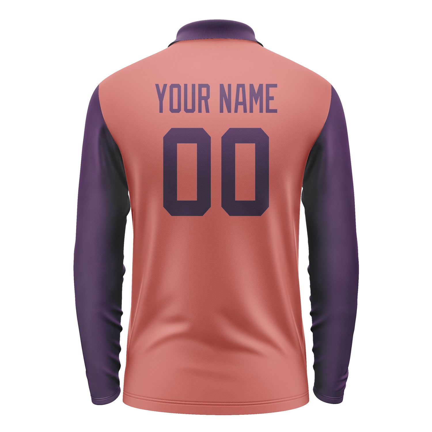 Custom Copper Rose Purple Long Sleeve Polo Shirt Pl290707B107