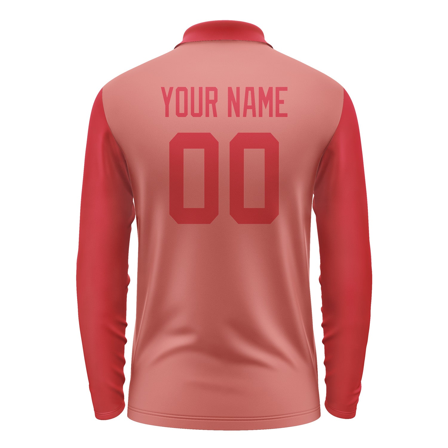 Custom Copper Rose Red Long Sleeve Polo Shirt Pl291414B114