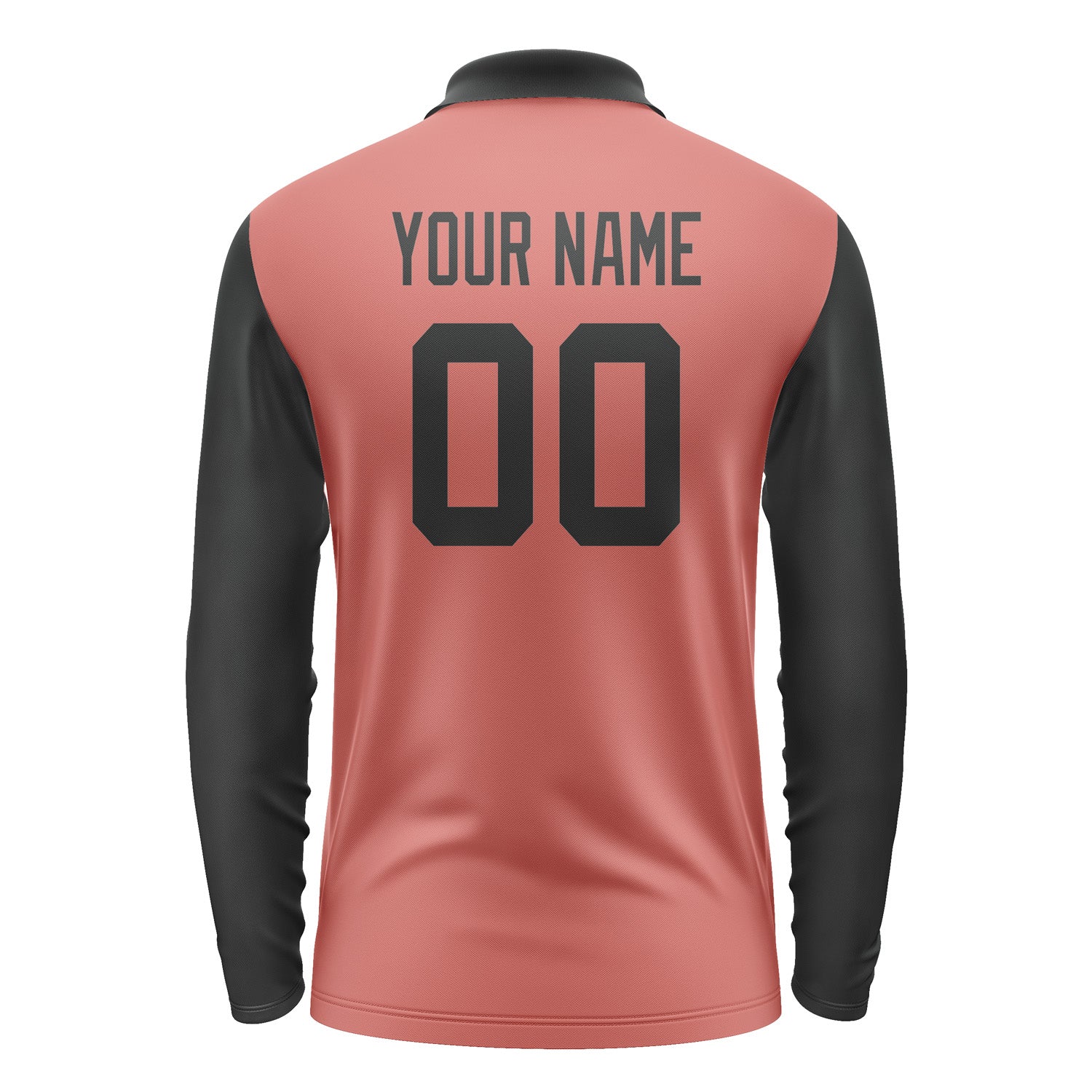 Custom Copper Rose Black Long Sleeve Polo Shirt Pl291717B117
