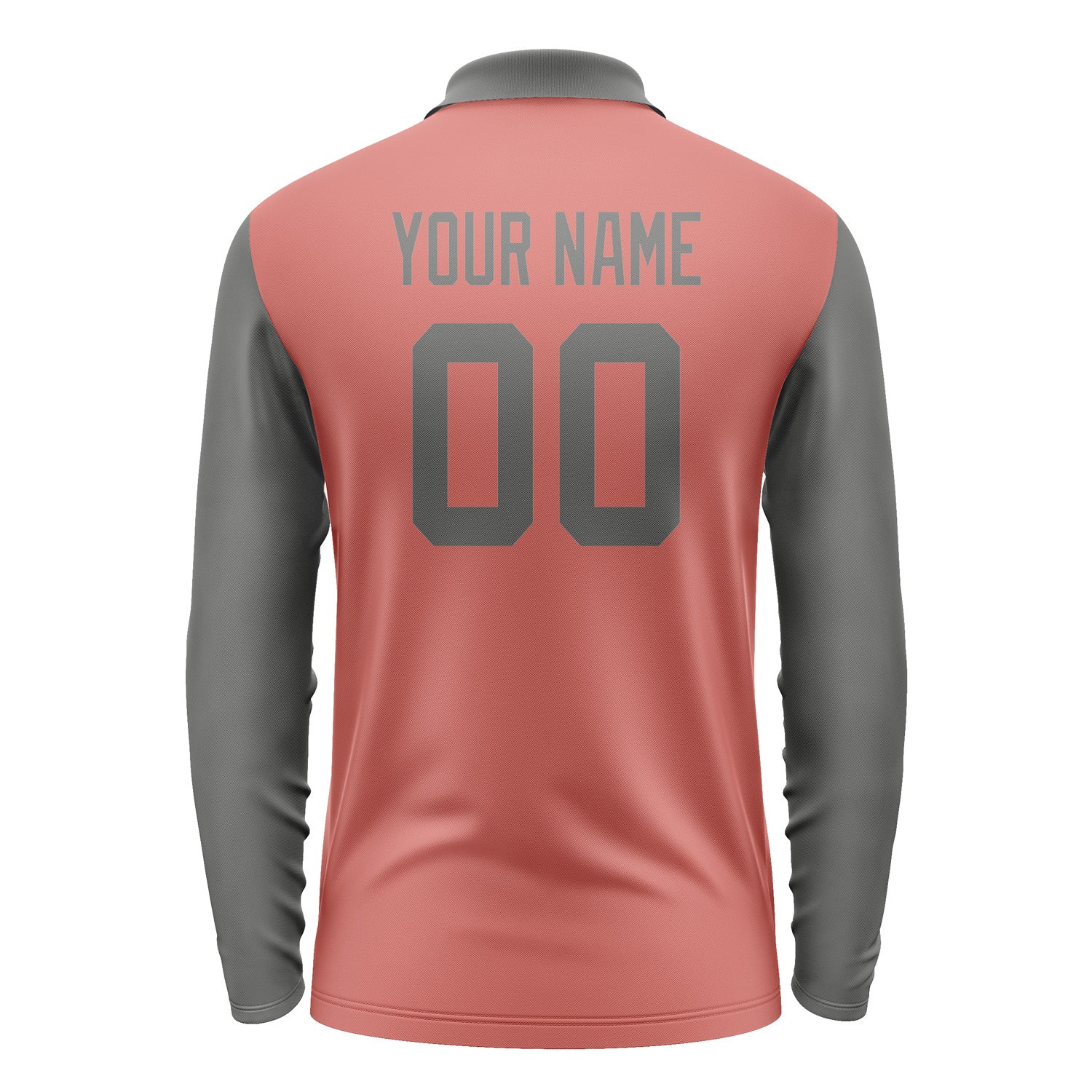 Custom Copper Rose Dark Grey Long Sleeve Polo Shirt Pl292020B120
