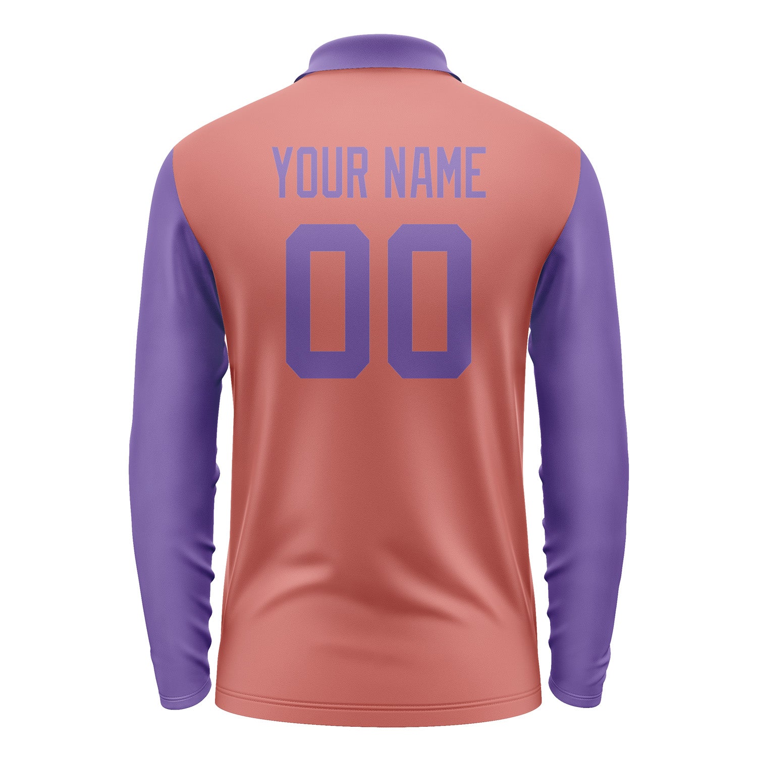 Custom Copper Rose Light Purple Long Sleeve Polo Shirt Pl292323B123