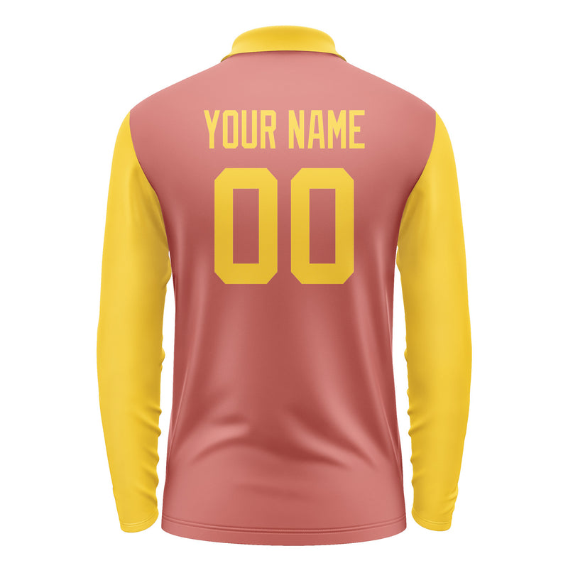 Custom Copper Rose Gold Long Sleeve Polo Shirt Pl293030B130