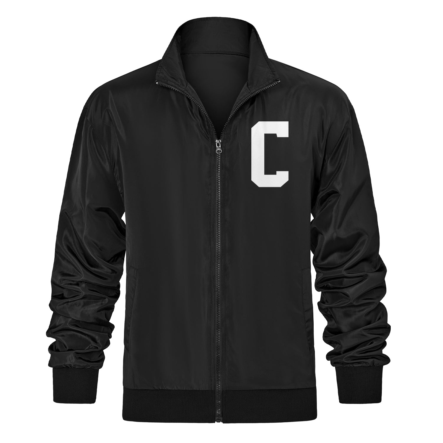 Custom Black Bomber Jacket  — Add Monogram Initial / Name / Number