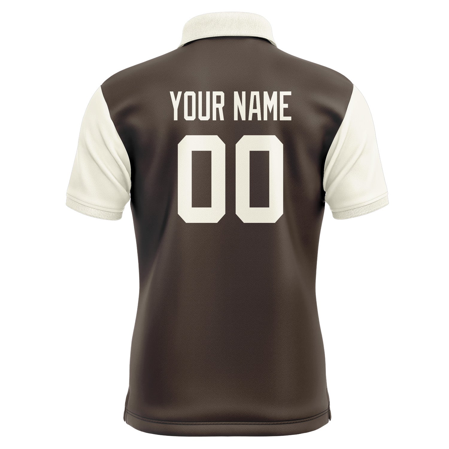 Custom Brown Cream Short-Sleeve Polo Shirt PO010303B103