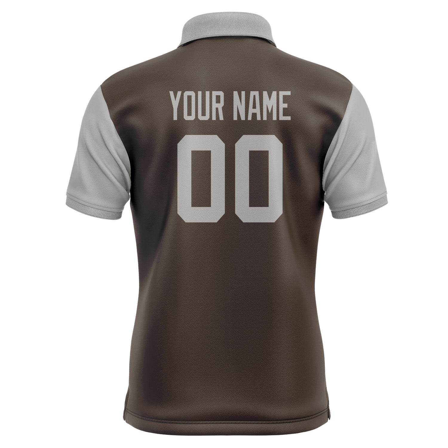 Custom Brown Gray Short-Sleeve Polo Shirt PO010404B104