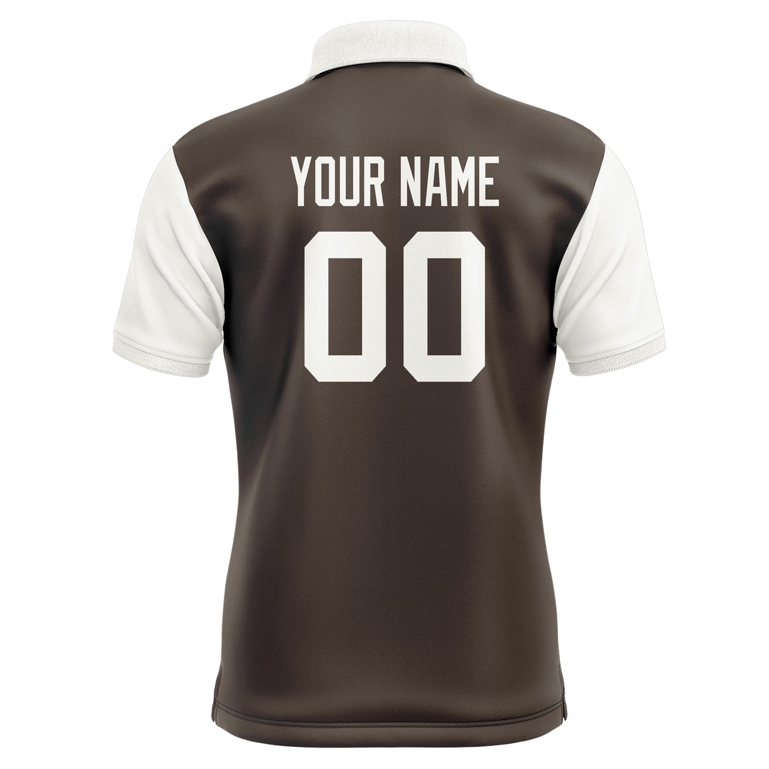 Custom Brown White Short-Sleeve Polo Shirt PO011818B118