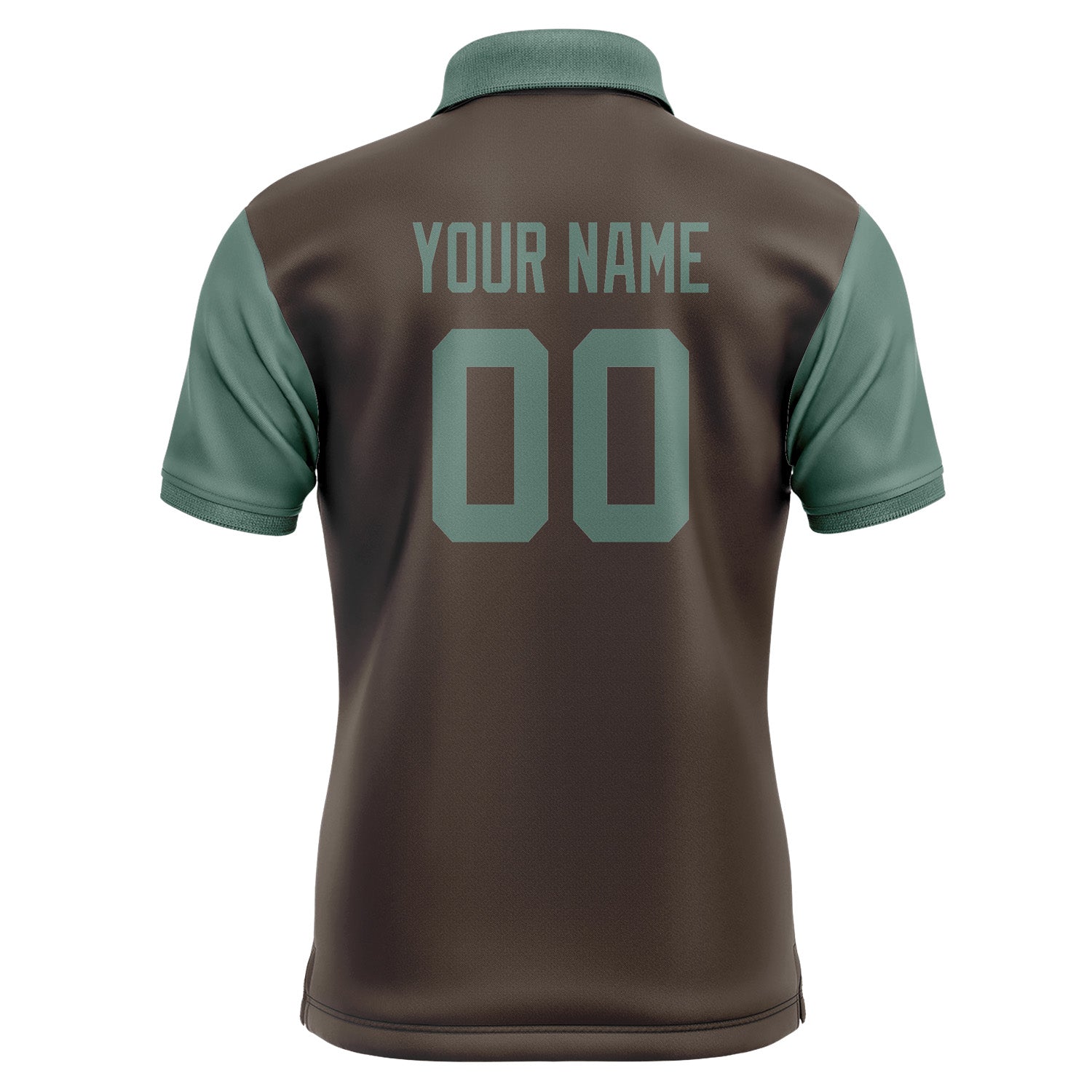 Custom Brown Blue Green Short-Sleeve Polo Shirt PO012727B127