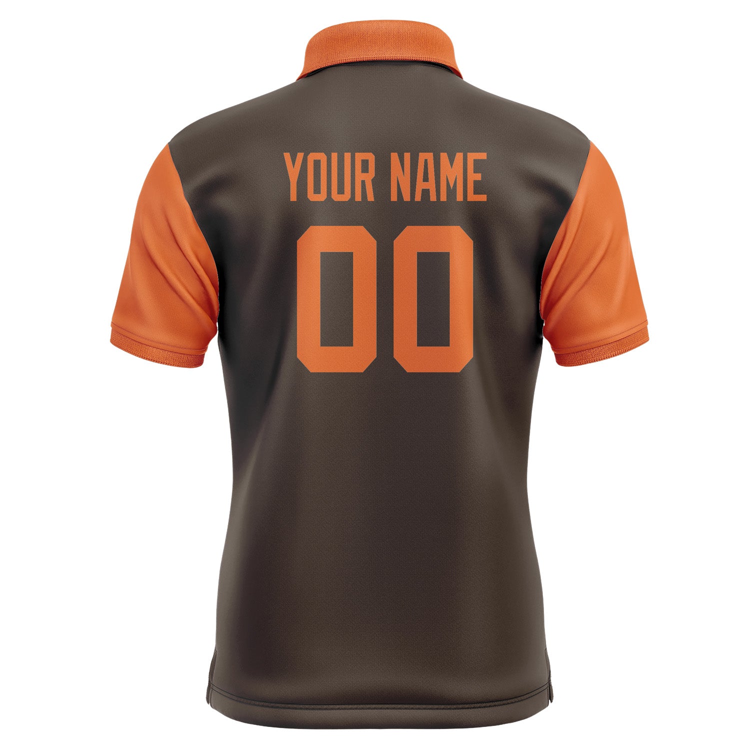Custom Brown Orange Short-Sleeve Polo Shirt PO012828B128