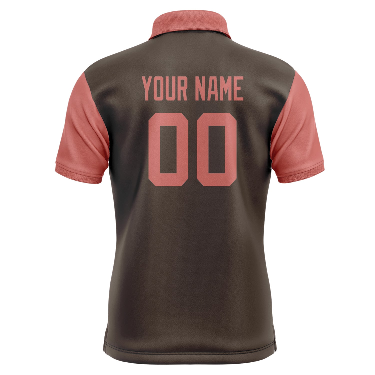 Custom Brown Copper Rose Short-Sleeve Polo Shirt PO012929B129