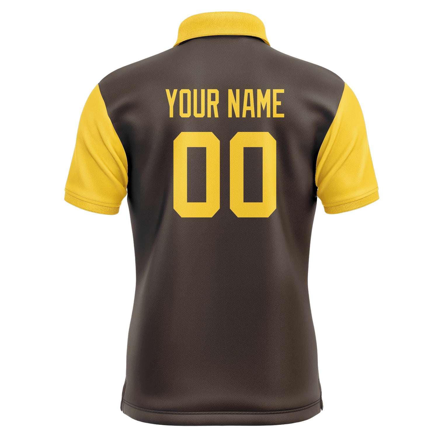 Custom Brown Gold Short-Sleeve Polo Shirt PO013030B130