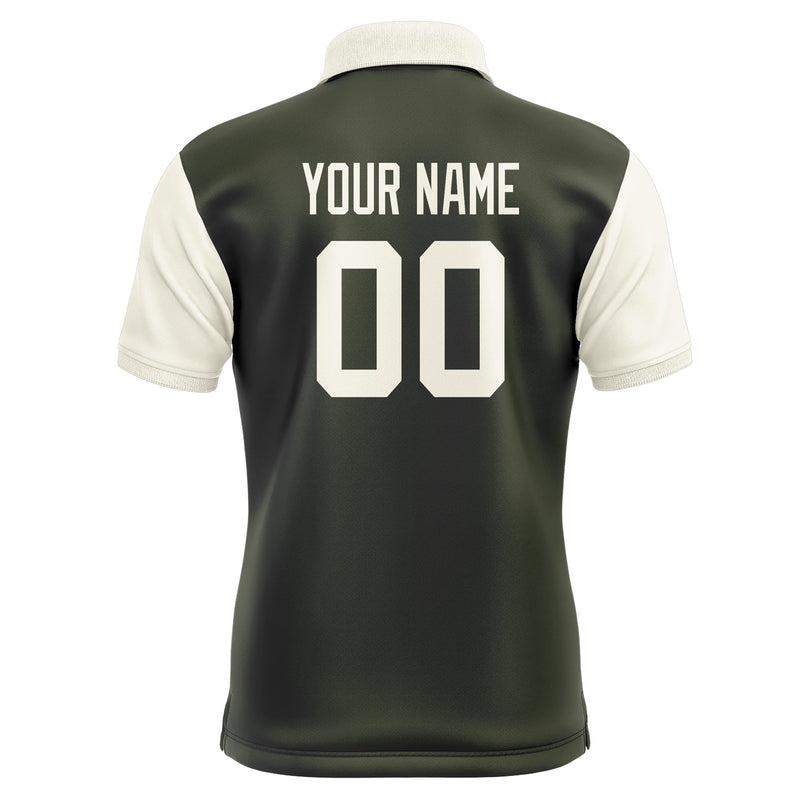 Custom Olive Cream Short-Sleeve Polo Shirt PO020303B103