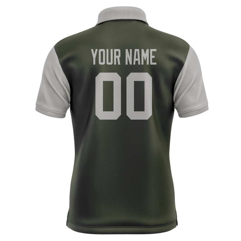 Custom Olive Gray Short-Sleeve Polo Shirt PO020404B104