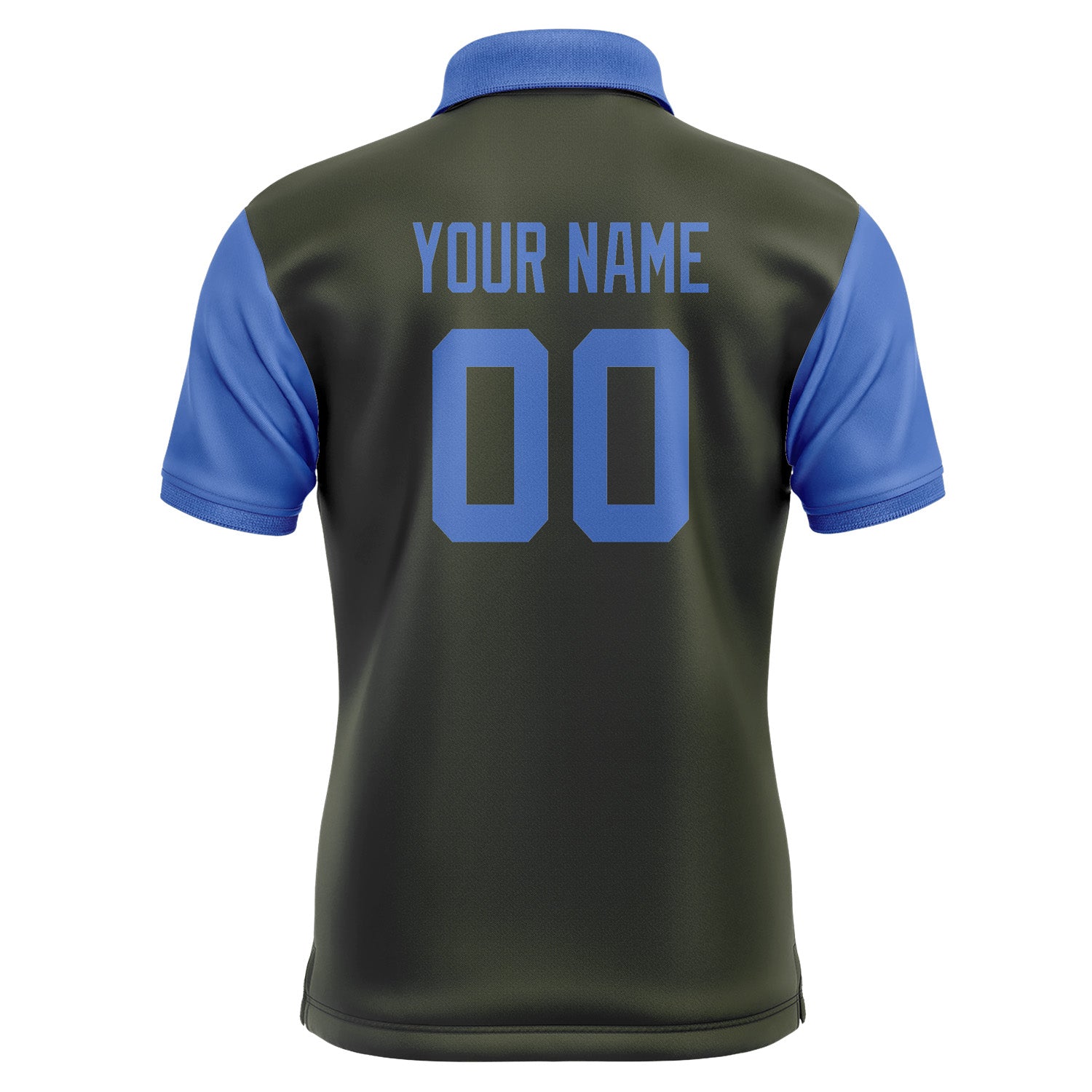 Custom Olive Sky Blue Short-Sleeve Polo Shirt PO020909B109