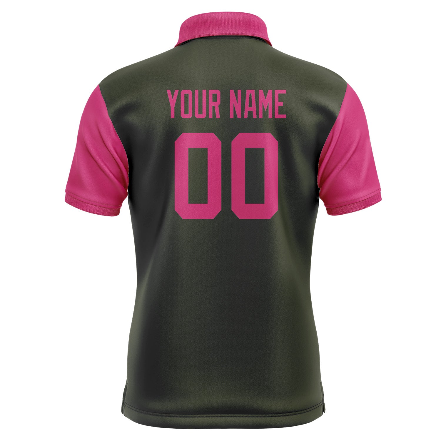 Custom Olive Pink Short-Sleeve Polo Shirt PO021313B113