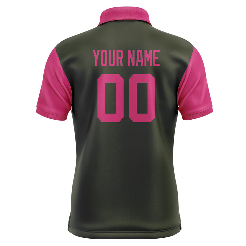 Custom Olive Pink Short-Sleeve Polo Shirt PO021313B113