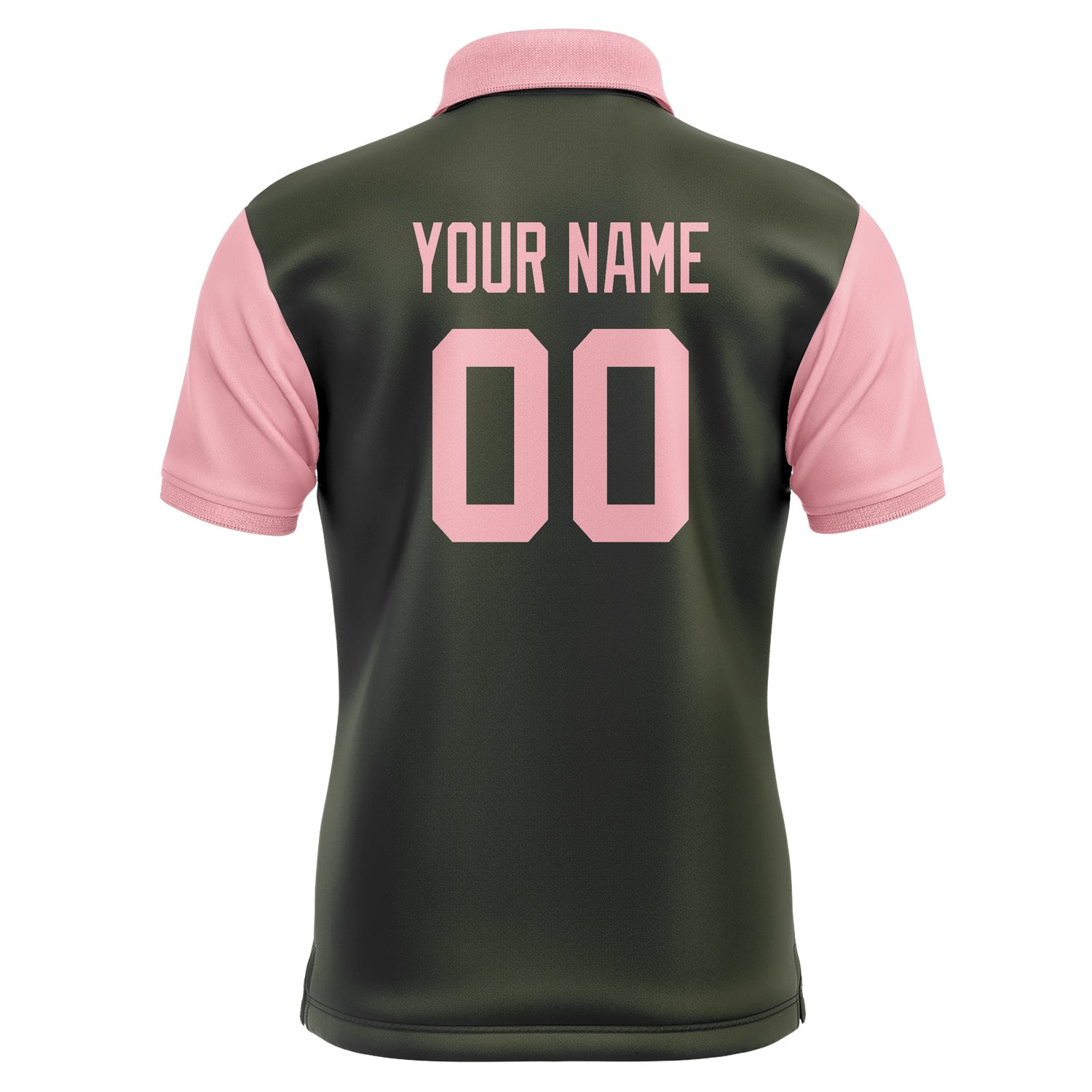 Custom Olive Light Pink Short-Sleeve Polo Shirt PO022121B121