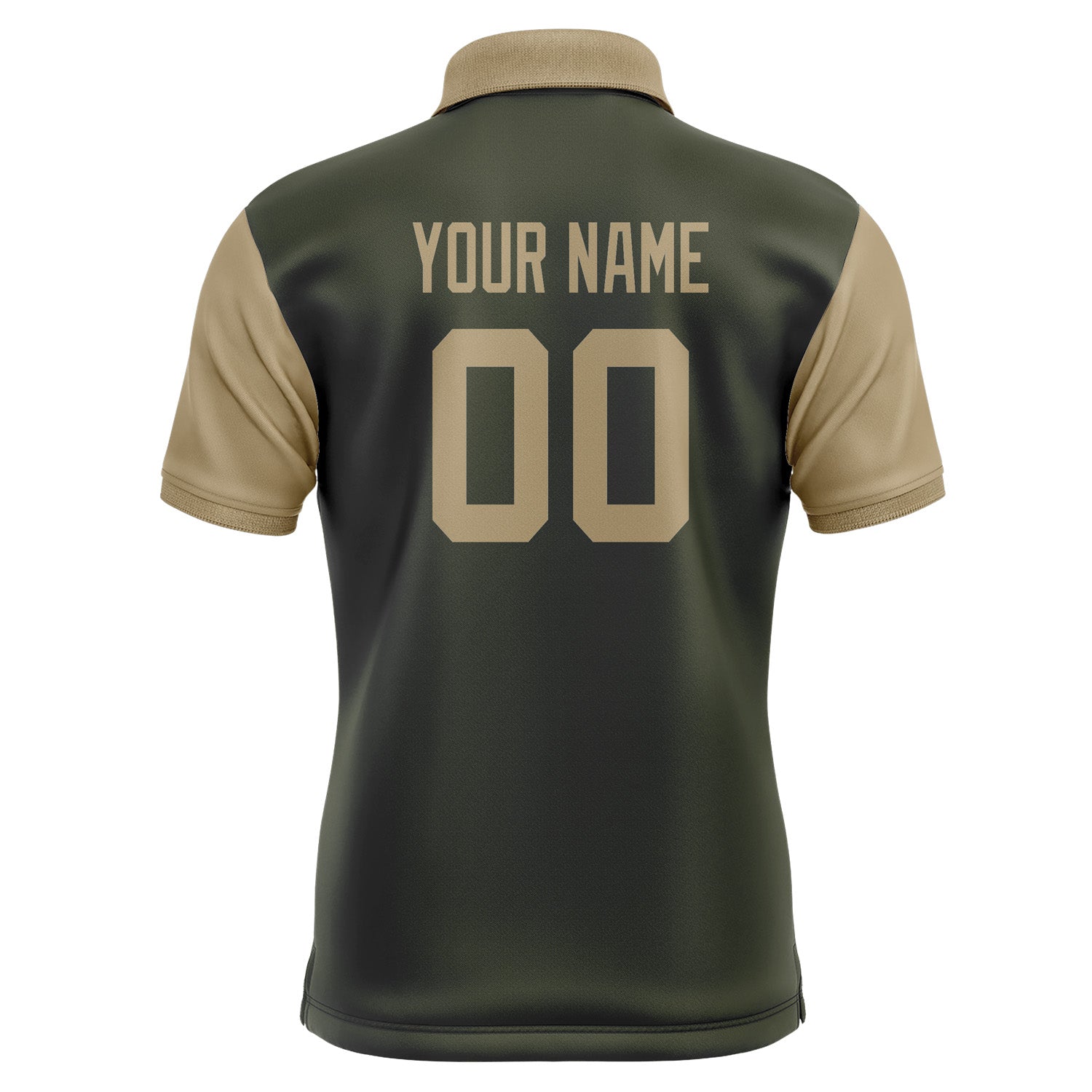 Custom Olive Light Khaki Short-Sleeve Polo Shirt PO022525B125