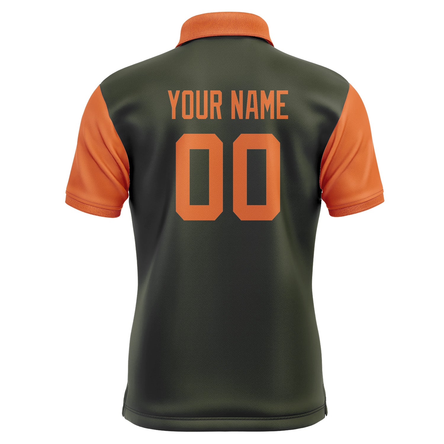 Custom Olive Orange Short-Sleeve Polo Shirt PO022828B128