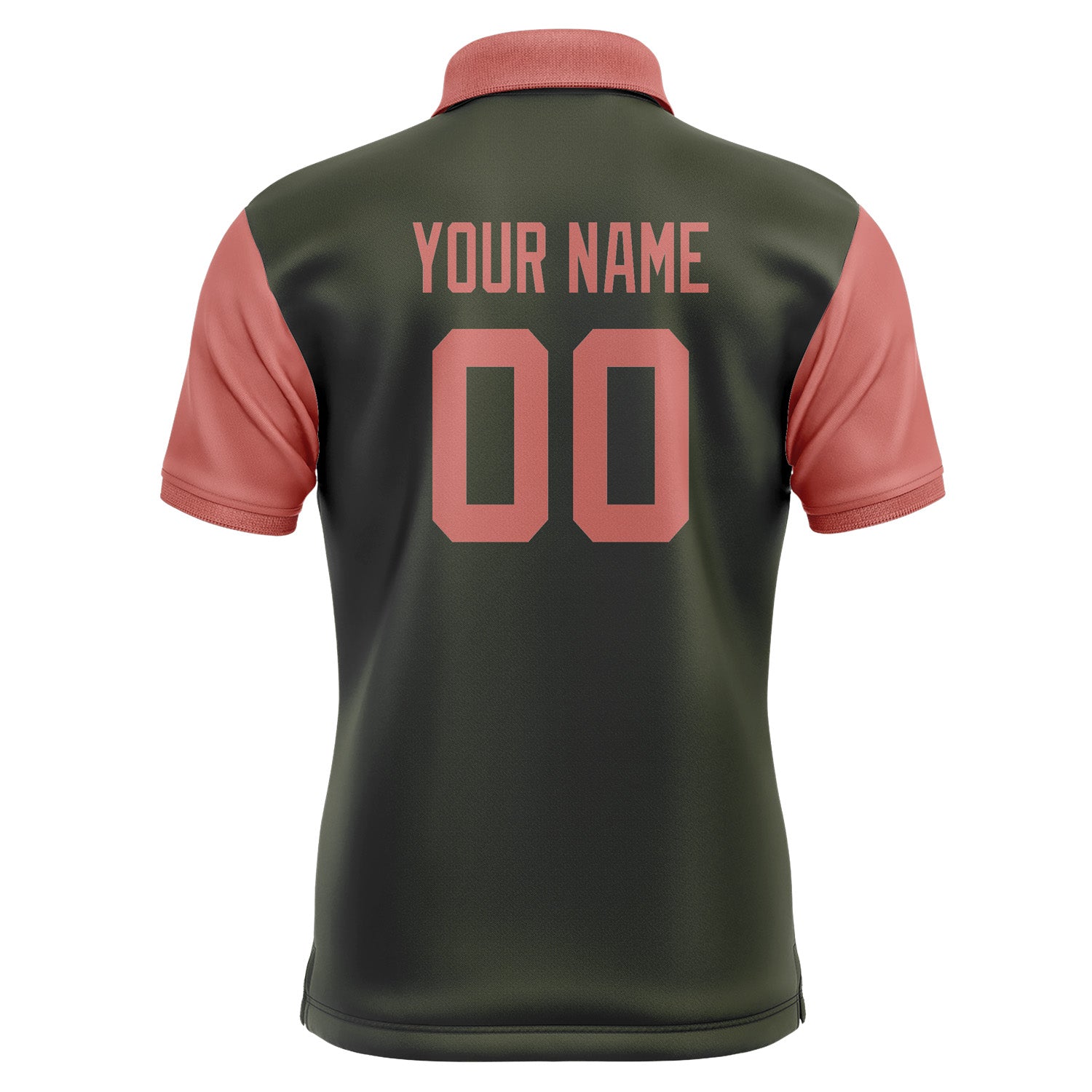 Custom Olive Copper Rose Short-Sleeve Polo Shirt PO022929B129